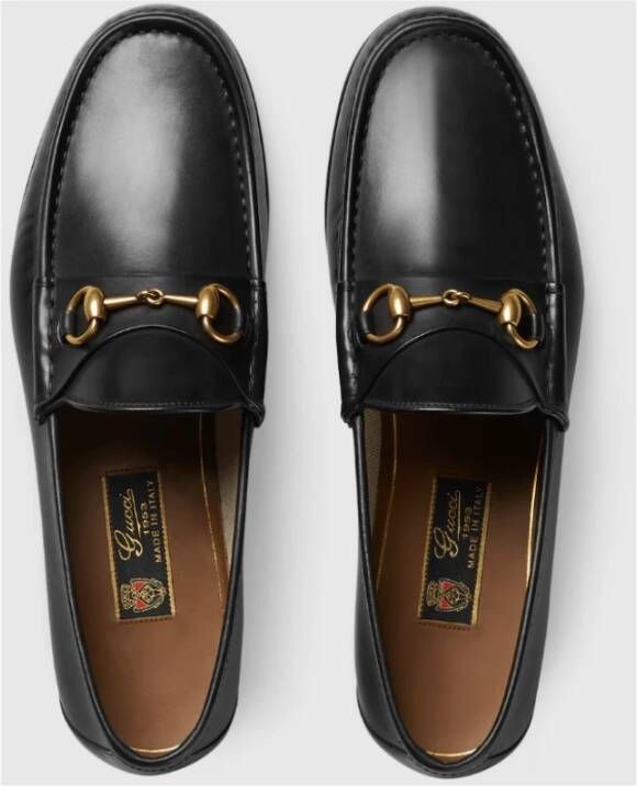 Gucci Zwarte leren Horsebit loafers