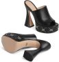 Gucci Zwarte leren platform sandalen met studs - Thumbnail 2