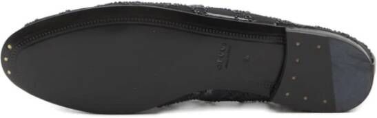 Gucci Zwarte Platte Kristal Loafers