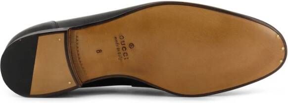 Gucci Zwarte platte schoenen met iconische horsebit
