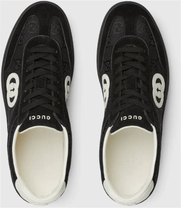 Gucci Zwarte Veterschoenen met Logodetail