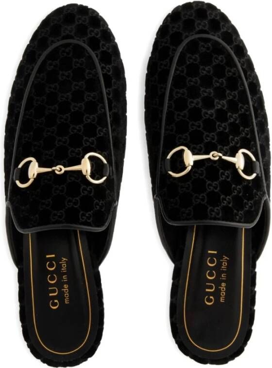 Gucci Zwarte Zijde & Nylon Sandalen