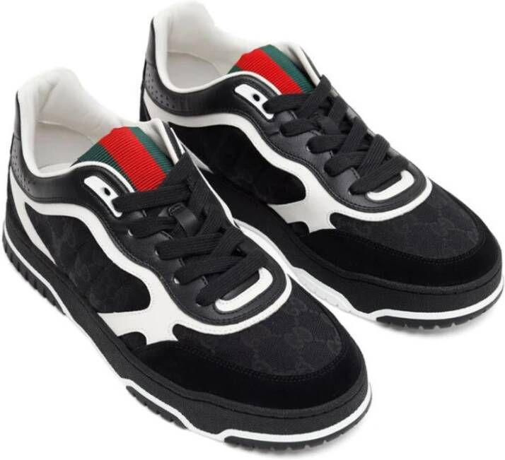 Gucci Zwarte Zijde & Nylon Sneakers