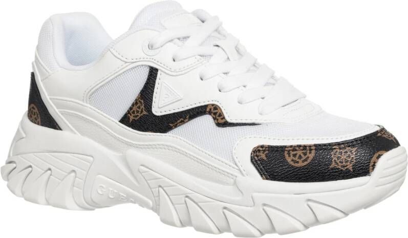 Guess Abstract Multicolor Veterschoenen White Dames