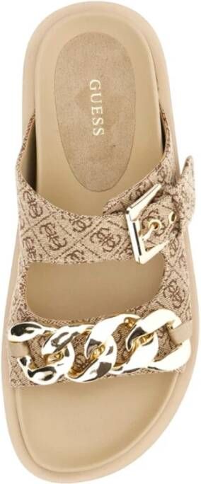 Guess Beige Casual Textiel Dames Sandalen Beige Dames