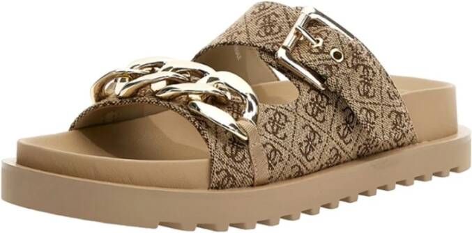 Guess Beige Casual Textiel Dames Sandalen Beige Dames