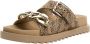Guess Beige Casual Textiel Dames Sandalen Beige Dames - Thumbnail 4