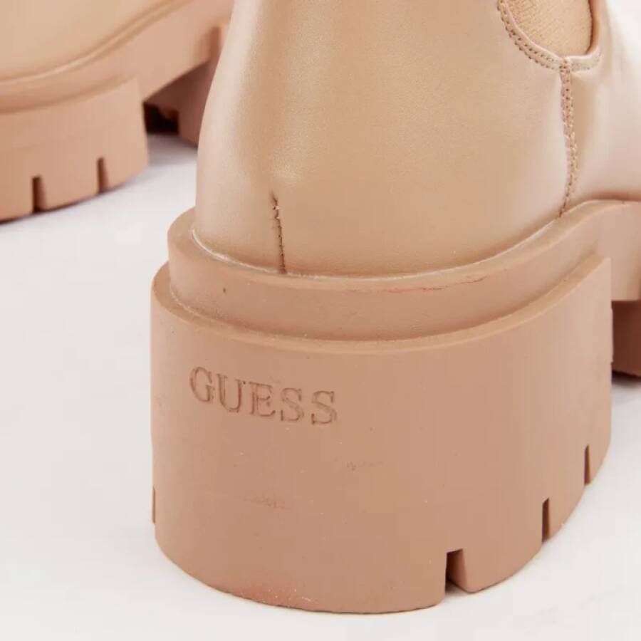 Guess Beige Charlotte Enkellaarzen voor vrouwen