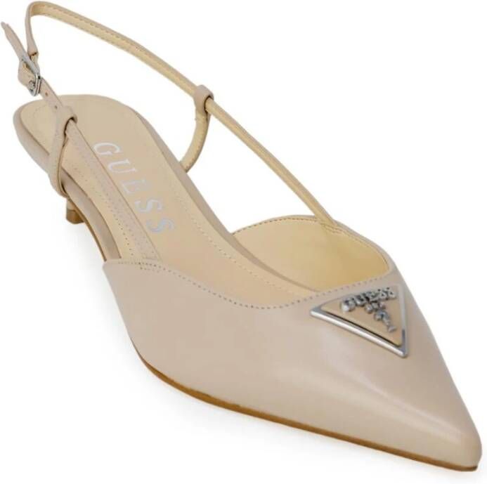 Guess Beige Pointed Toe Pumps met Gesp Strik Beige Dames