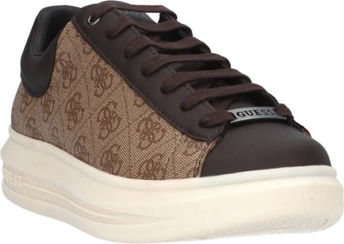 Guess Beige Bruine sneaker van eco-leer Meerkleurig Heren