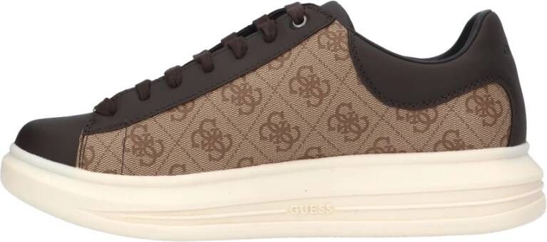 Guess Beige Bruine sneaker van eco-leer Meerkleurig Heren