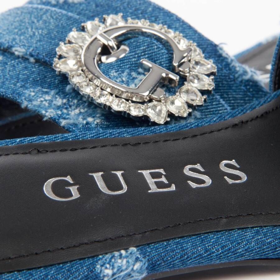 Guess Blauwe Dames Slippers Jolly