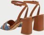Guess Blauwe Denim Sandalen met Bandjes - Thumbnail 4