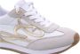 GUESS Skroll suède sneakers ecru goud - Thumbnail 6