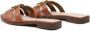 Guess Stijlvolle Leren Sliders voor Vrouwen Bruin Dames - Thumbnail 14