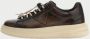 Guess Bruine Leren Distressed Sneakers Brown Heren - Thumbnail 3