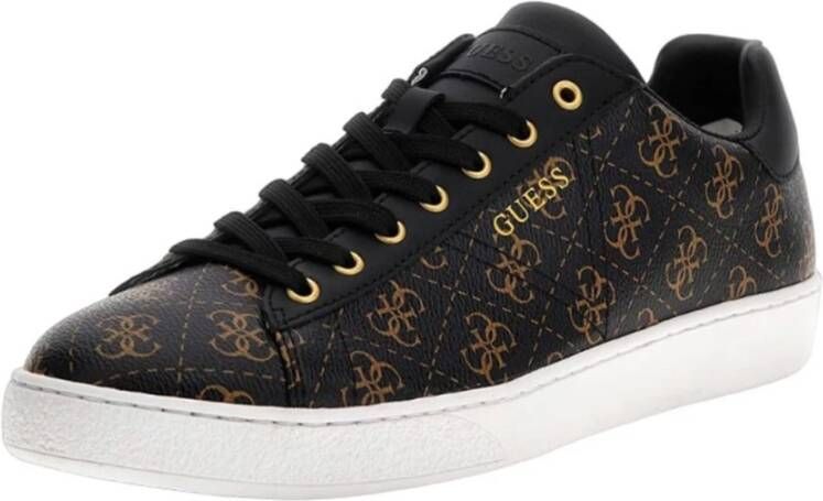 Guess Bruine Sportiee Synthetische Sneakers oor Heren Brown Heren