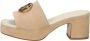 Guess Bruine Suede Platform Sandalen Beige Dames - Thumbnail 17