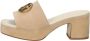 Guess Bruine Suede Platform Sandalen Beige Dames - Thumbnail 4