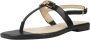 Guess Casual Leren Sandalen Black Dames - Thumbnail 4