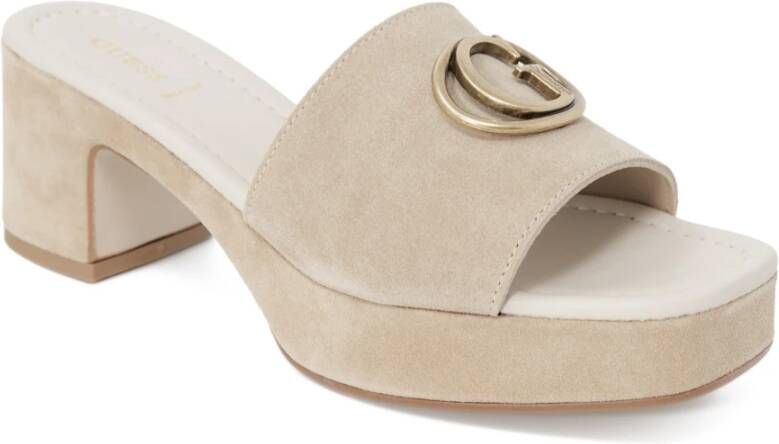 Guess Cinzia Suède Hakken Beige Dames