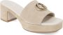 Guess Beige Suède Plateau Blokhak Sandalen Beige Dames - Thumbnail 6