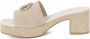 Guess Beige Suède Plateau Blokhak Sandalen Beige Dames - Thumbnail 9