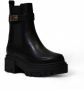 Guess PU Leren Laarzen Noir Tons Ronde Neus Sleehak Black Dames - Thumbnail 11