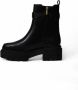 Guess PU Leren Laarzen Noir Tons Ronde Neus Sleehak Black Dames - Thumbnail 12