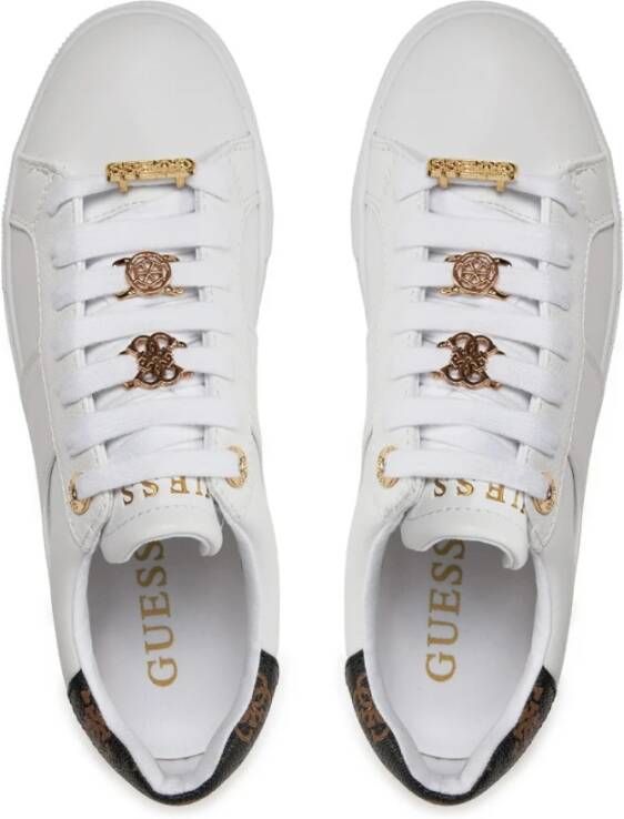 Guess Dames Sneakers van Eco-Leer met Contrasterende Details White Dames