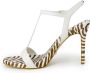 Guess Witte Leren Stiletto Sandalen met Gesp Strik Detail White Dames - Thumbnail 2