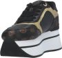 Guess Zwarte en bruine PU-schoenen voor dames met gouden details Black Dames - Thumbnail 5
