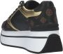Guess Zwarte en bruine PU-schoenen voor dames met gouden details Zwart Dames - Thumbnail 7