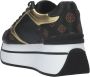 Guess Zwarte en bruine PU-schoenen voor dames met gouden details Black Dames - Thumbnail 7