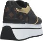 Guess Zwarte en bruine PU-schoenen voor dames met gouden details Zwart Dames - Thumbnail 8