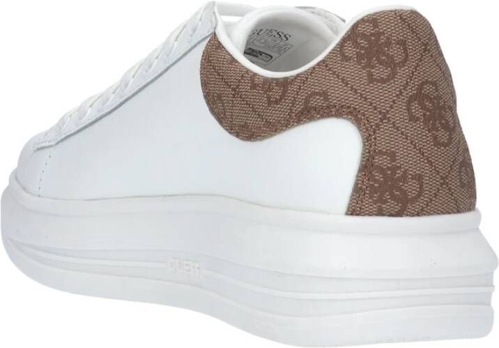 Guess Fl7Viblea12 Sneaker Wit Bruin NorHeren pasvorm Wit Dames