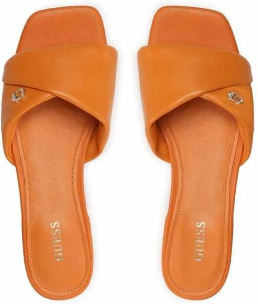 Guess Flip Flops Sliders Orange Dames