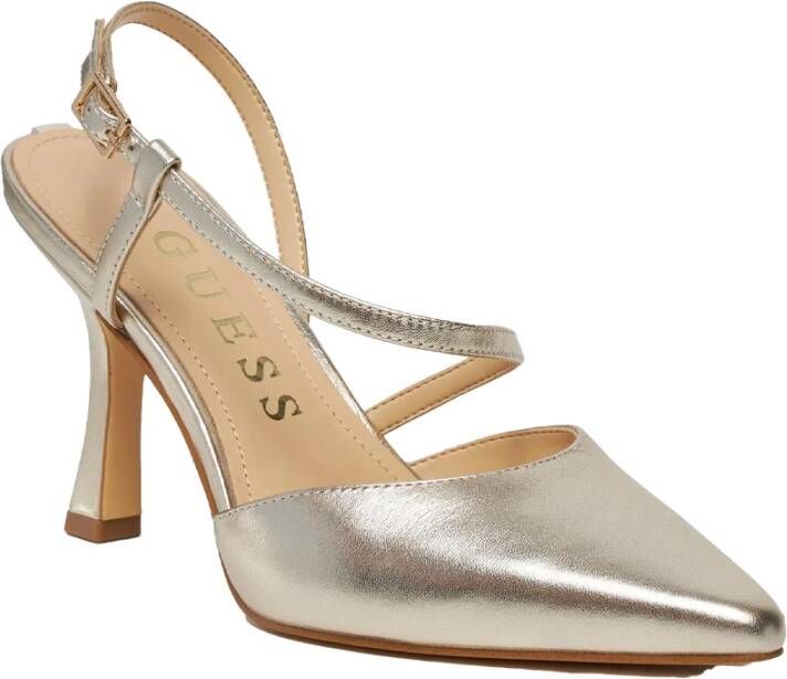 Guess Gelamineerde sandalen met spiraalhak Yellow Dames