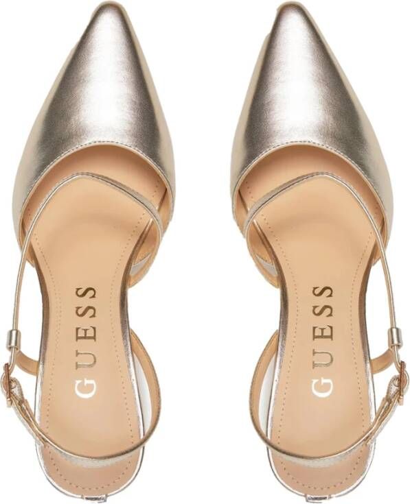 Guess Gelamineerde sandalen met spiraalhak Yellow Dames
