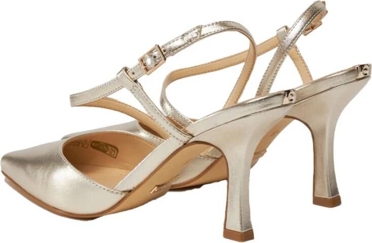 Guess Gelamineerde sandalen met spiraalhak Yellow Dames