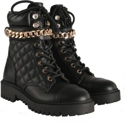 Guess Gewatteerde Eco-Leren Enkellaarzen Black Dames