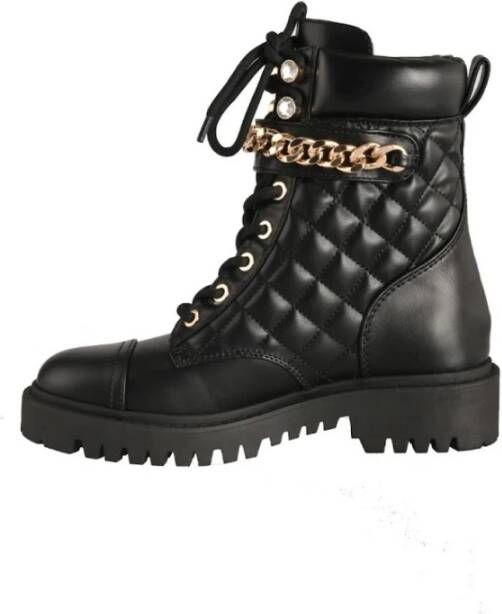 Guess Gewatteerde Eco-Leren Enkellaarzen Black Dames