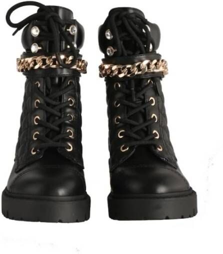 Guess Gewatteerde Eco-Leren Enkellaarzen Black Dames