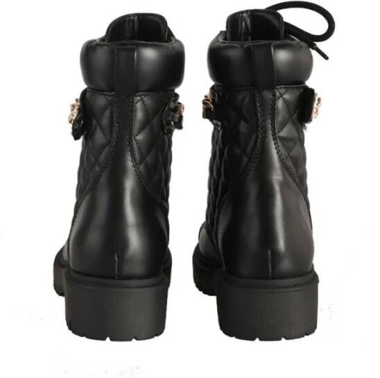 Guess Gewatteerde Eco-Leren Enkellaarzen Black Dames