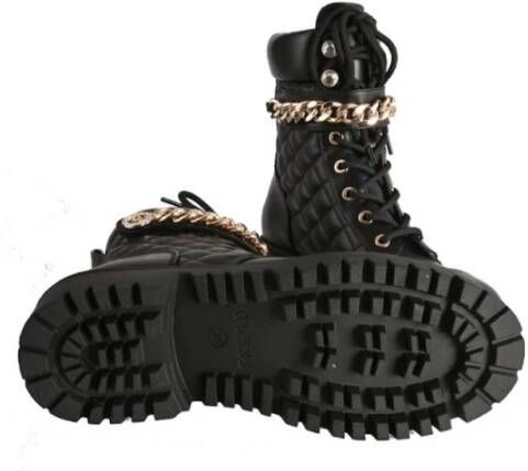 Guess Gewatteerde Eco-Leren Enkellaarzen Black Dames