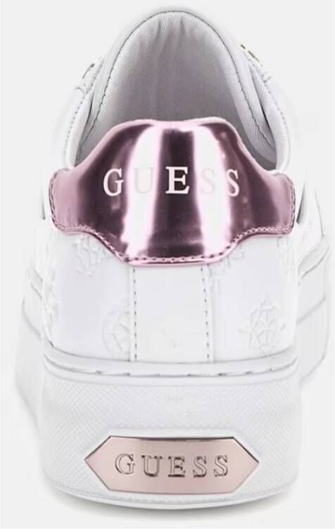 Guess Giella Sneakers Dames Wit Roze White Dames