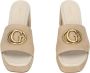 Guess Bruine Suede Platform Sandalen Beige Dames - Thumbnail 13