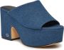 Guess Heeled Mules Blue Dames - Thumbnail 2