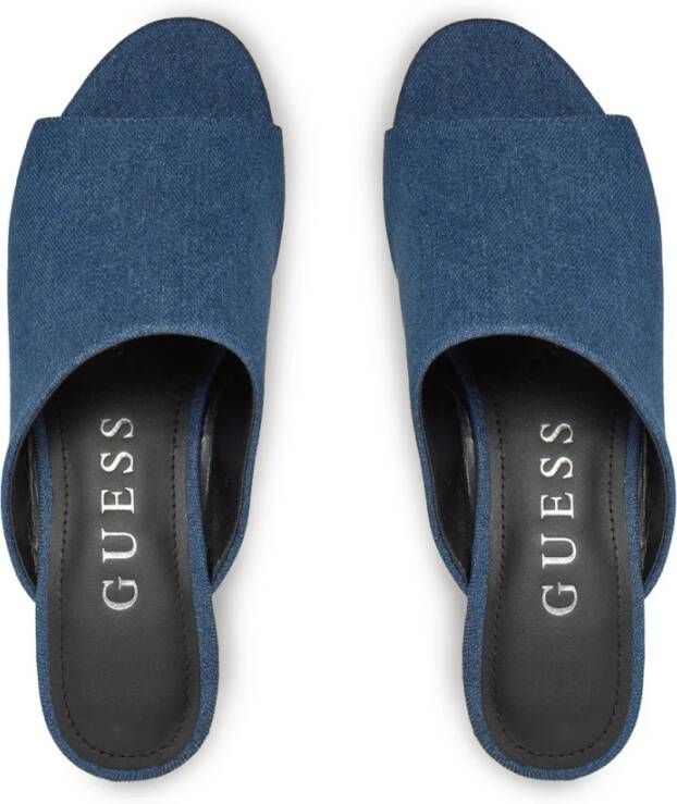 Guess Heeled Mules Blue Dames