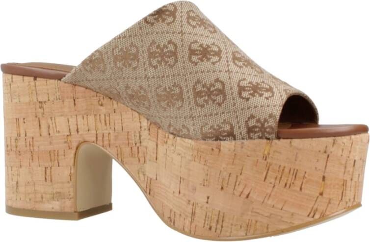 Guess Heeled Mules Brown Dames